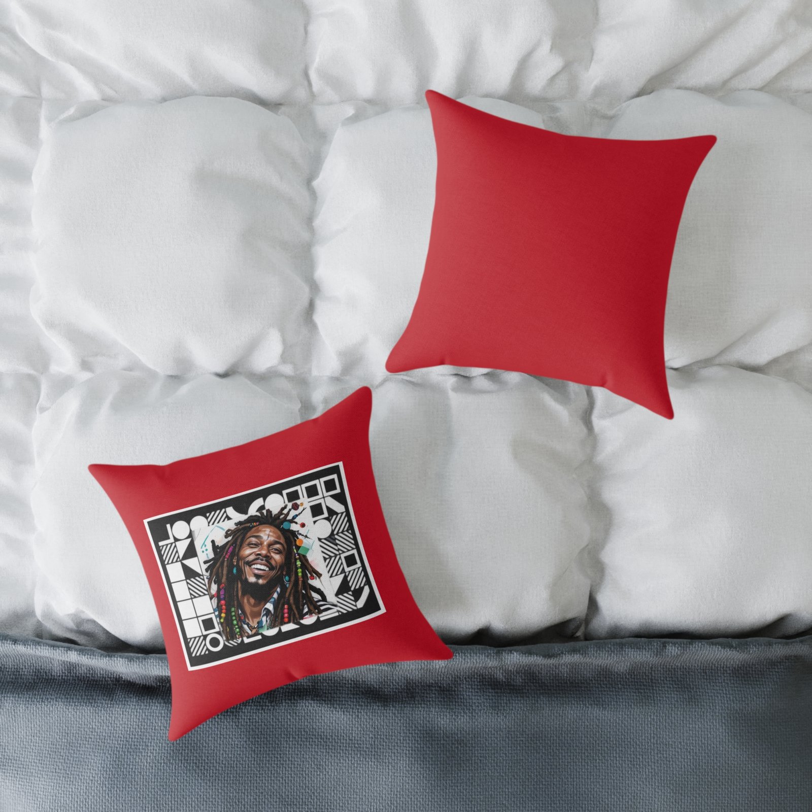 Rastafarian Square Poly Canvas Pillow - Image 4
