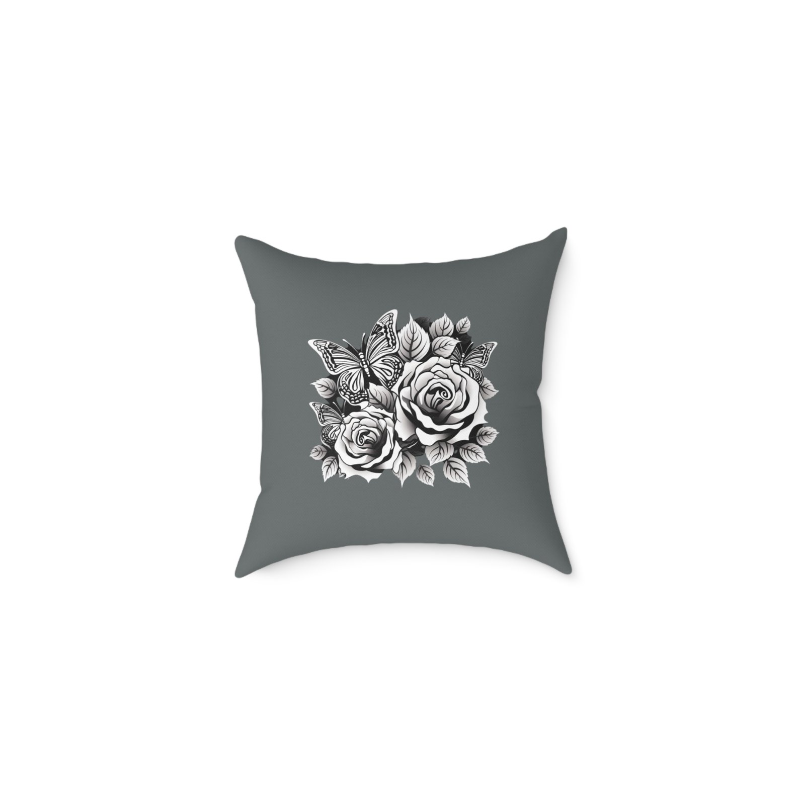Butterfly Square Poly Canvas Pillow