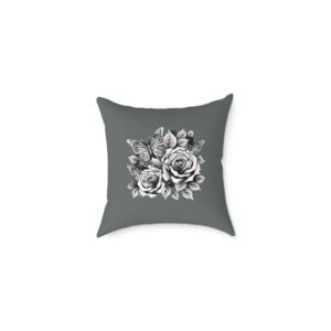 Butterfly Square Poly Canvas Pillow