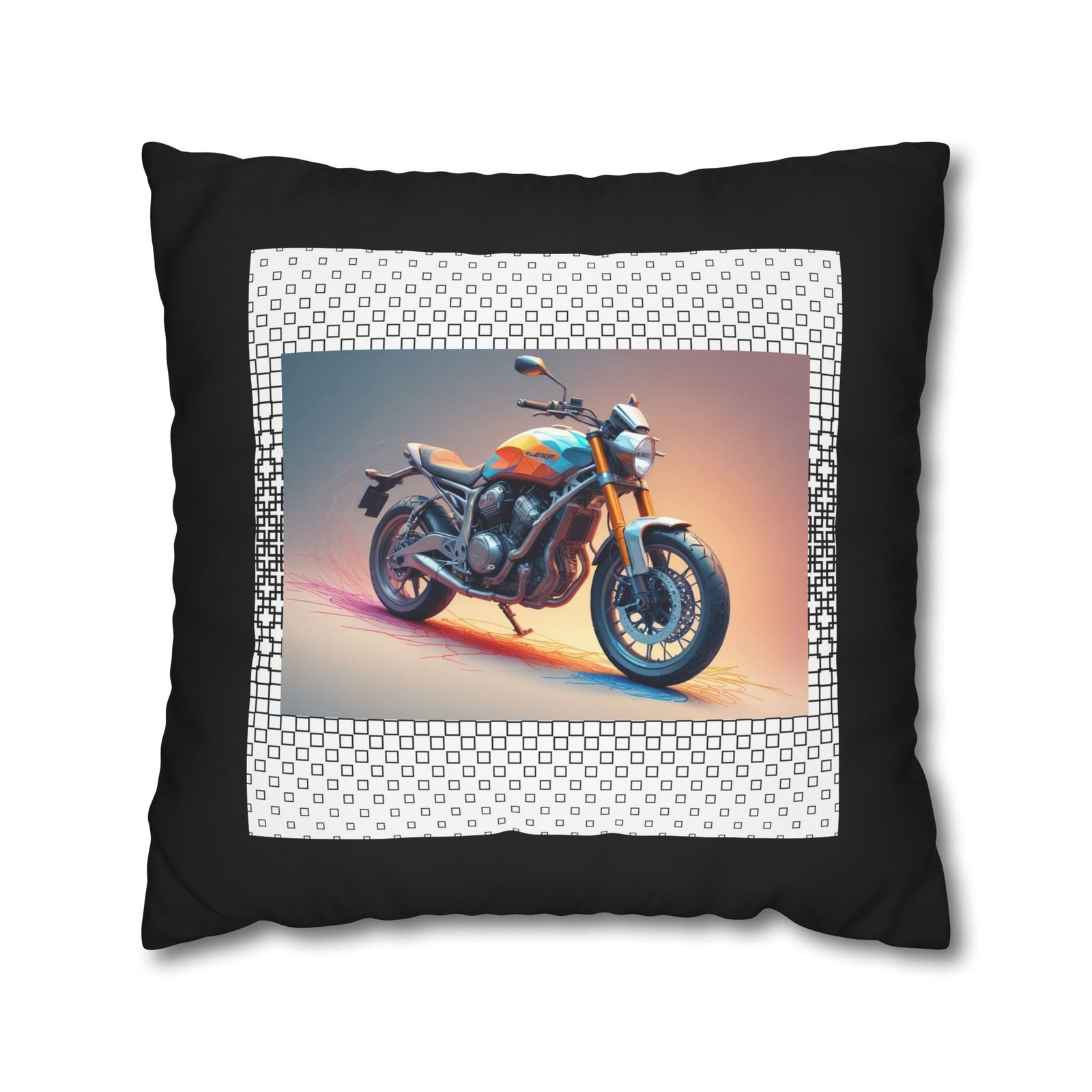 Scrambling Bikes Square Poly Canvas Pillowcase - Image 13