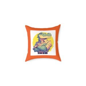Dinassaur Square Poly Canvas Pillow
