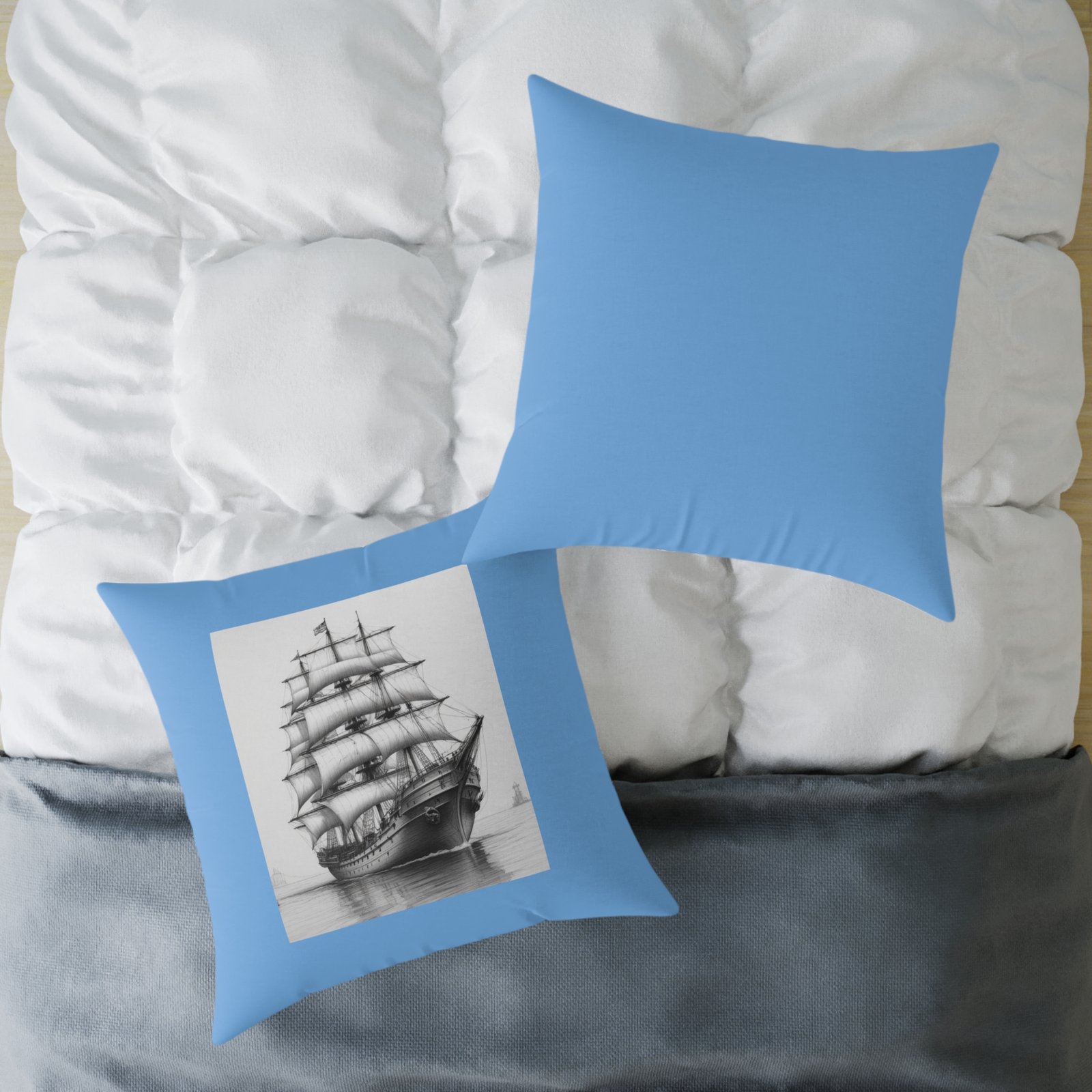 Ship Square Poly Canvas Pillow - Image 20