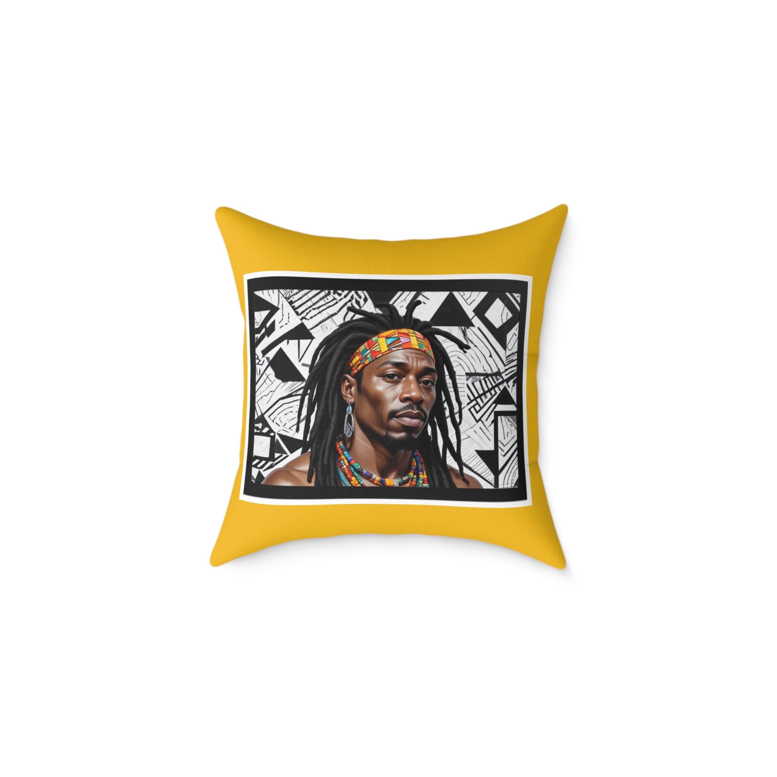 Rastafarian Square Poly Canvas Pillow - Image 5