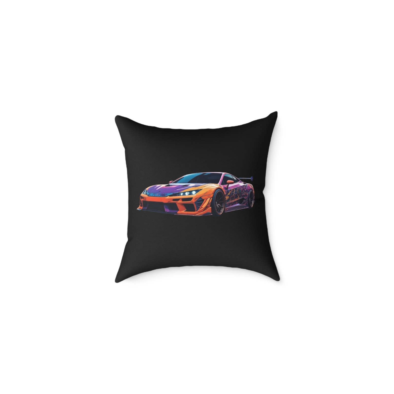 Fast Car Design Square Poly Canvas Pillow
