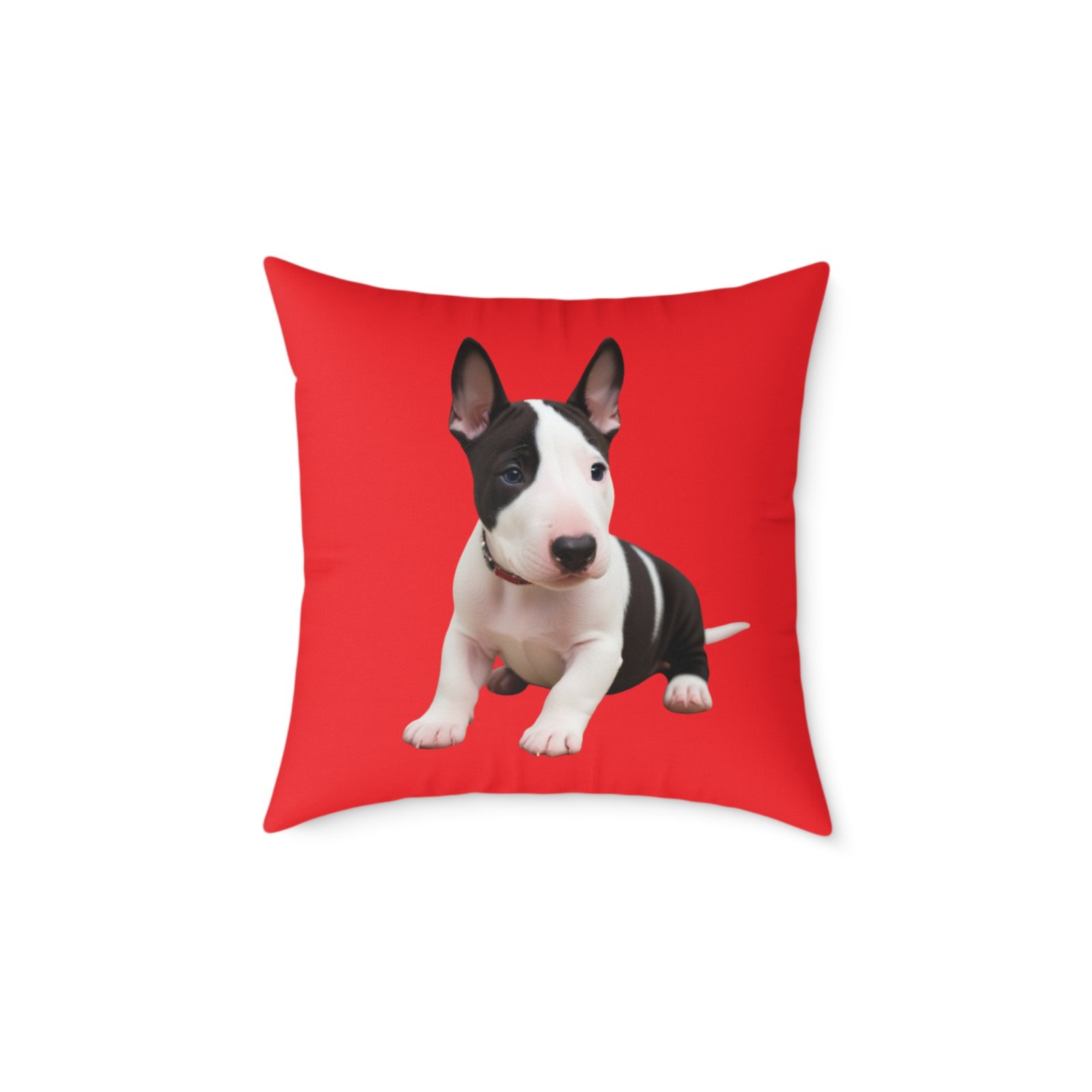 English Bull Terrier Square Poly Canvas Pillow - Image 9