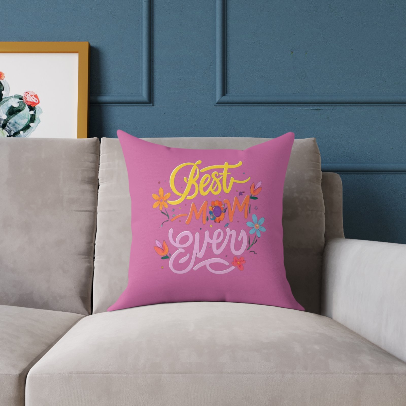 Best Mum Square Poly Canvas Pillow - Image 7