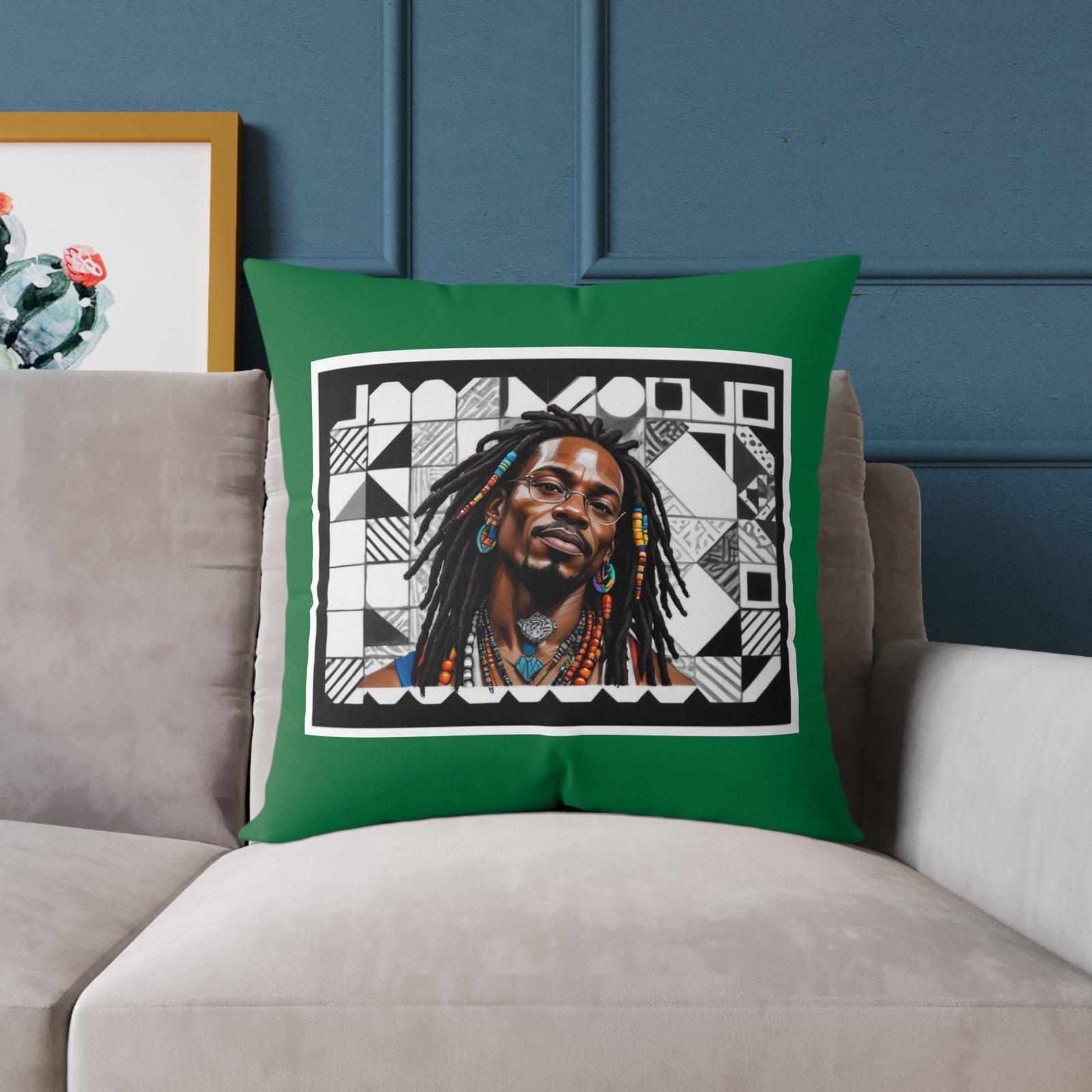 Rastafarian Square Poly Canvas Pillow - Image 15