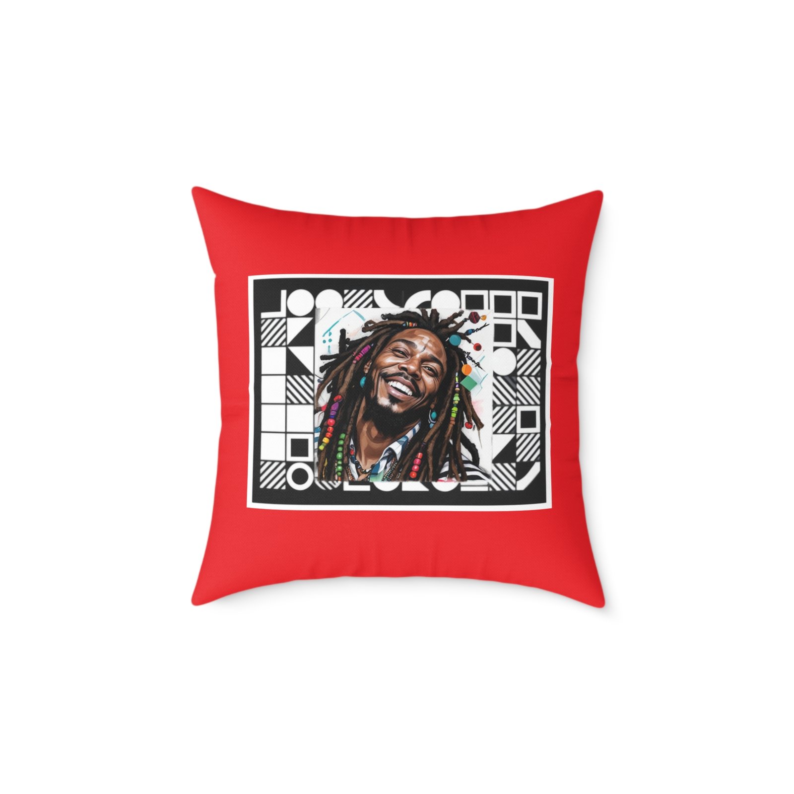 Rastafarian Square Poly Canvas Pillow - Image 9
