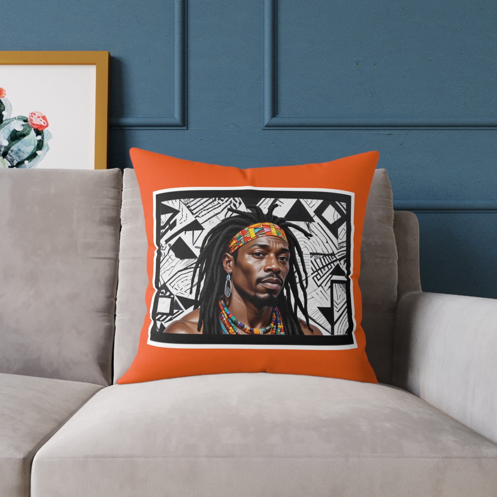 Rastafarian Square Poly Canvas Pillow - Image 11