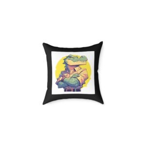 Dinassaur Square Poly Canvas Pillow