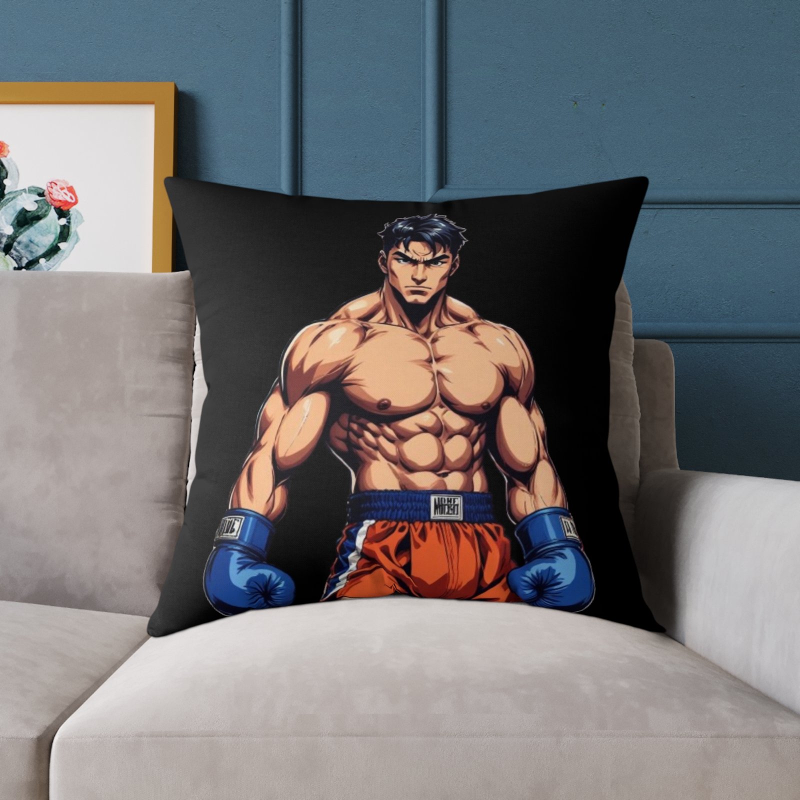 Boxing Square Poly Canvas Pillow - Image 19