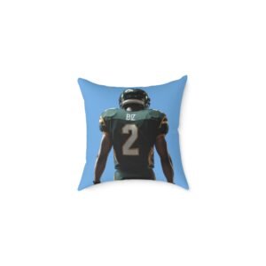 American Football Square Poly Canvas Pillow