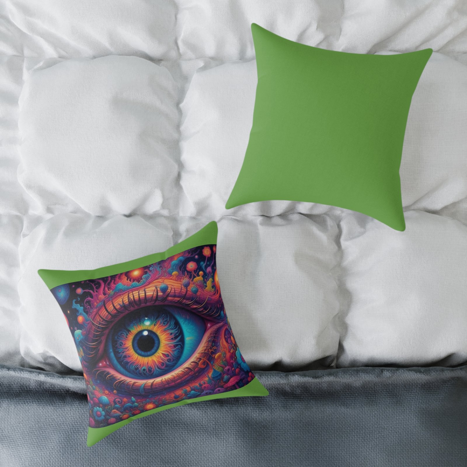 Psychadelic Square Poly Canvas Pillow - Image 8