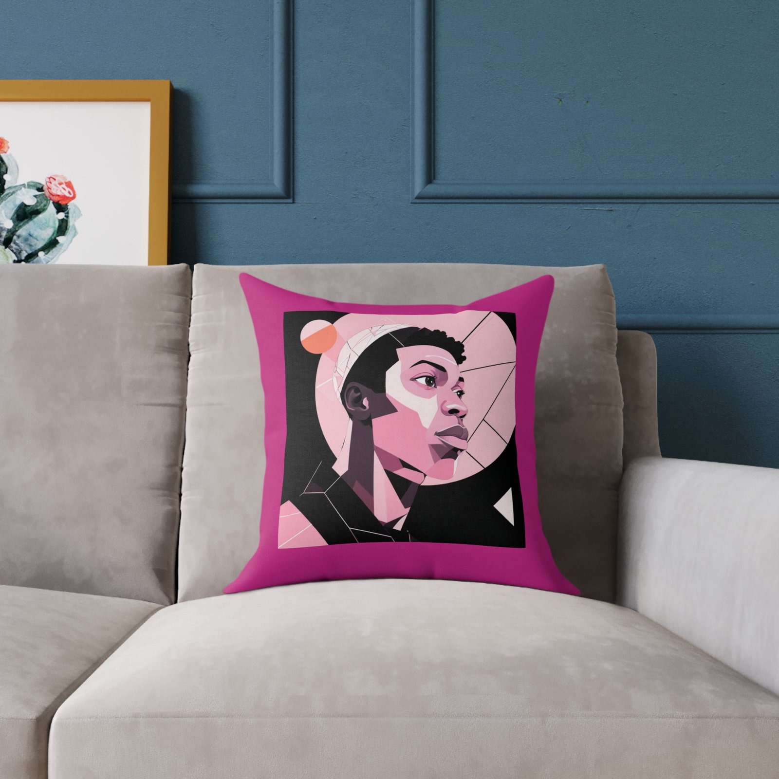 Abstract Square Poly Canvas Pillow - Image 3