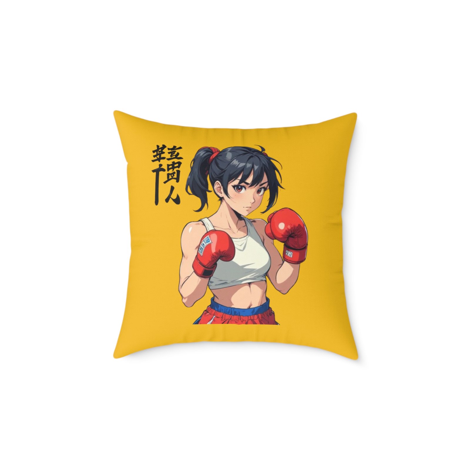 Boxing Square Poly Canvas Pillow - Image 9