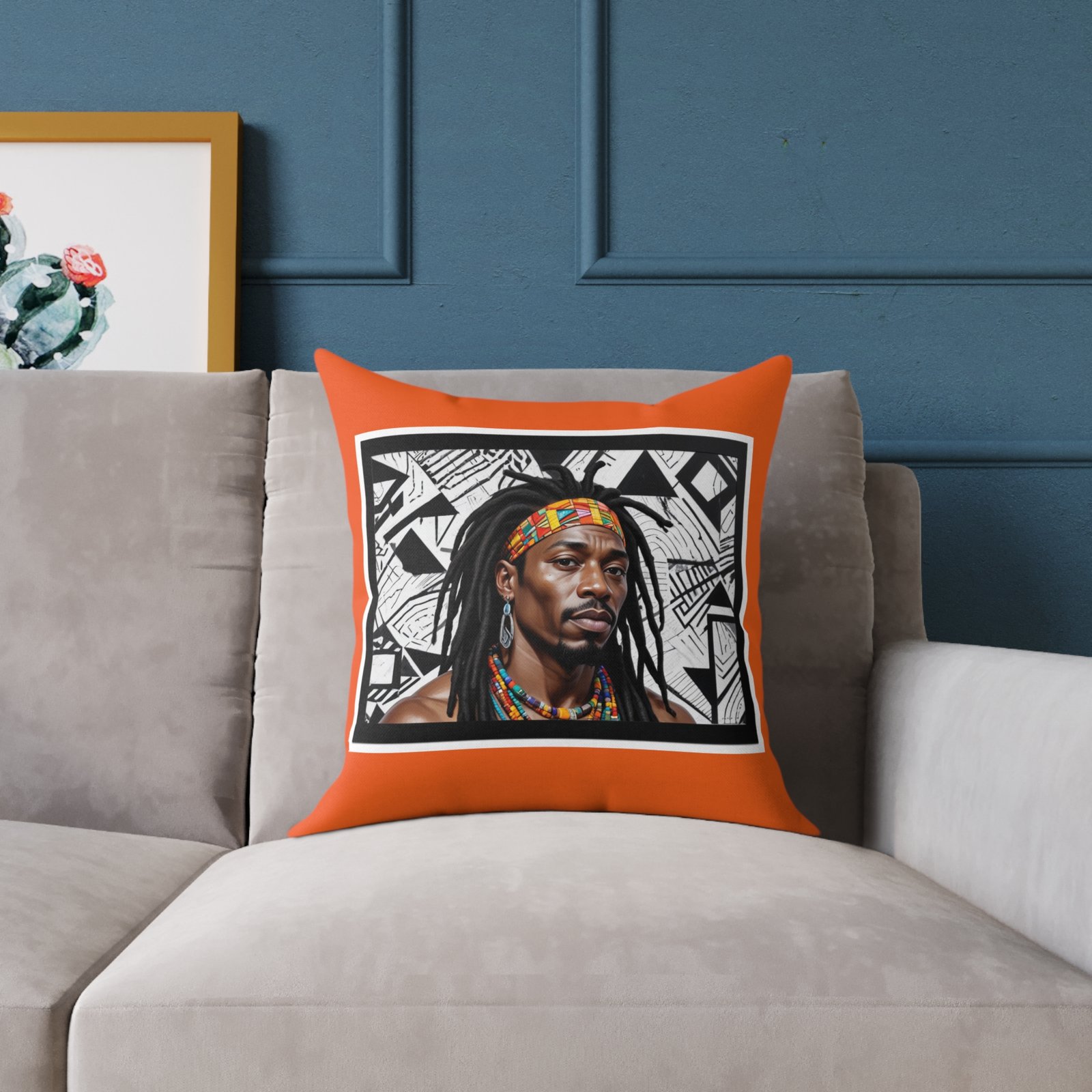 Rastafarian Square Poly Canvas Pillow - Image 7