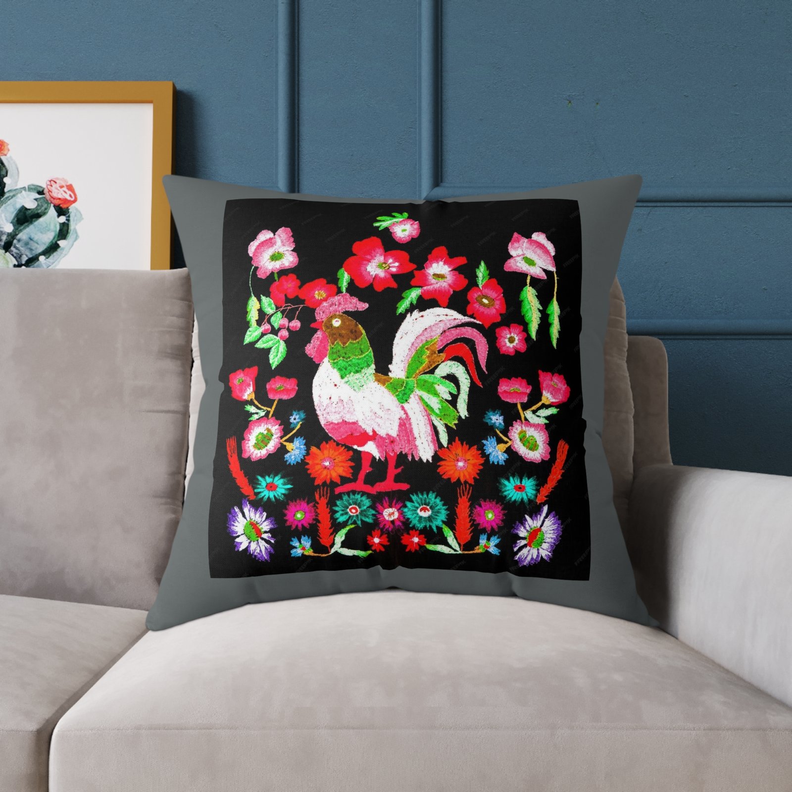 Mexico Square Poly Canvas Pillow - Image 19