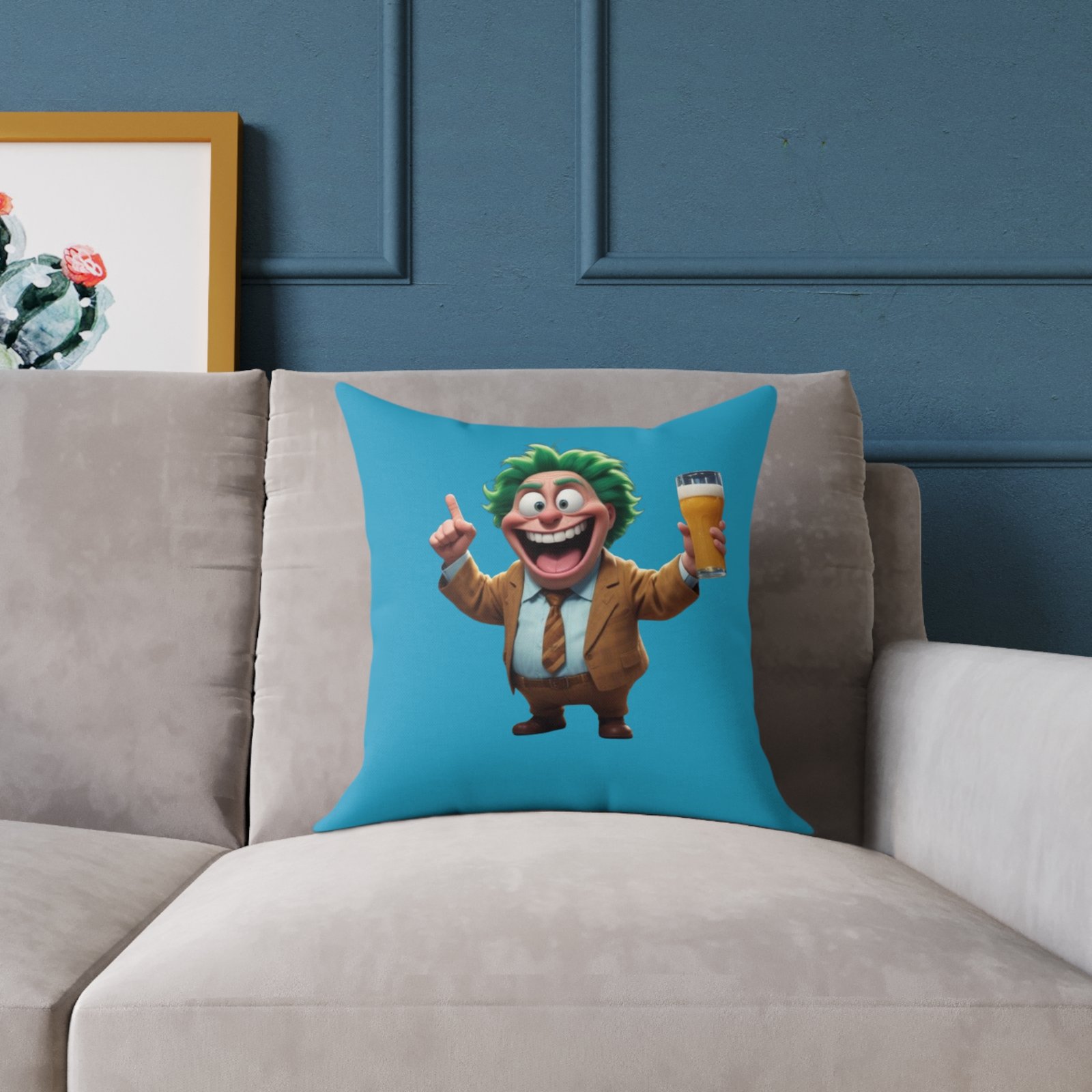 Best Dad Square Poly Canvas Pillow - Image 3