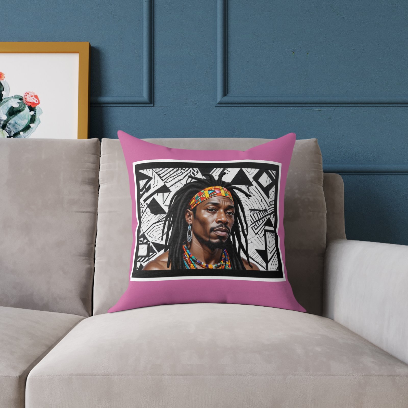 Rastafarian Square Poly Canvas Pillow - Image 7