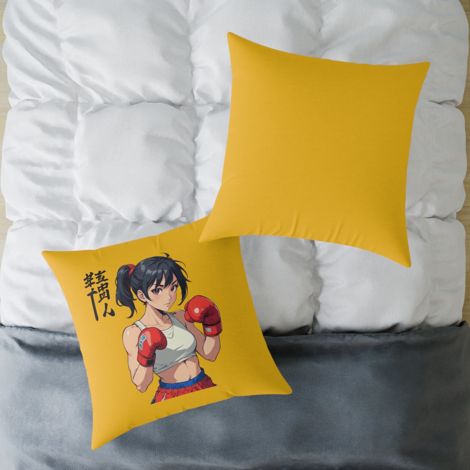 Boxing Square Poly Canvas Pillow - Image 20