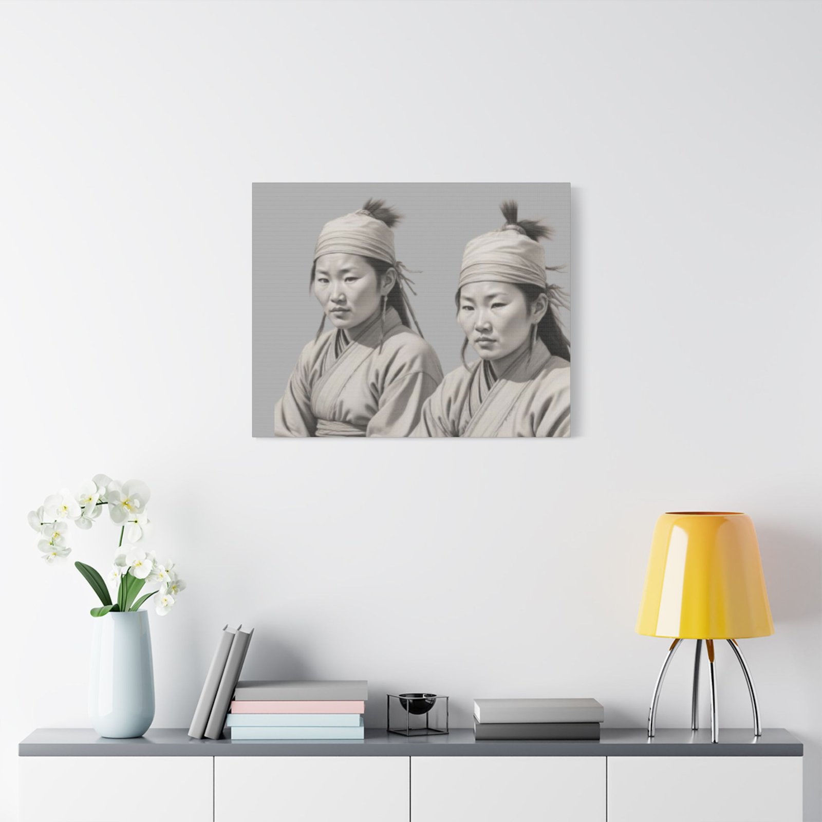 Geisha Girl Satin Canvas, Stretched - Image 11