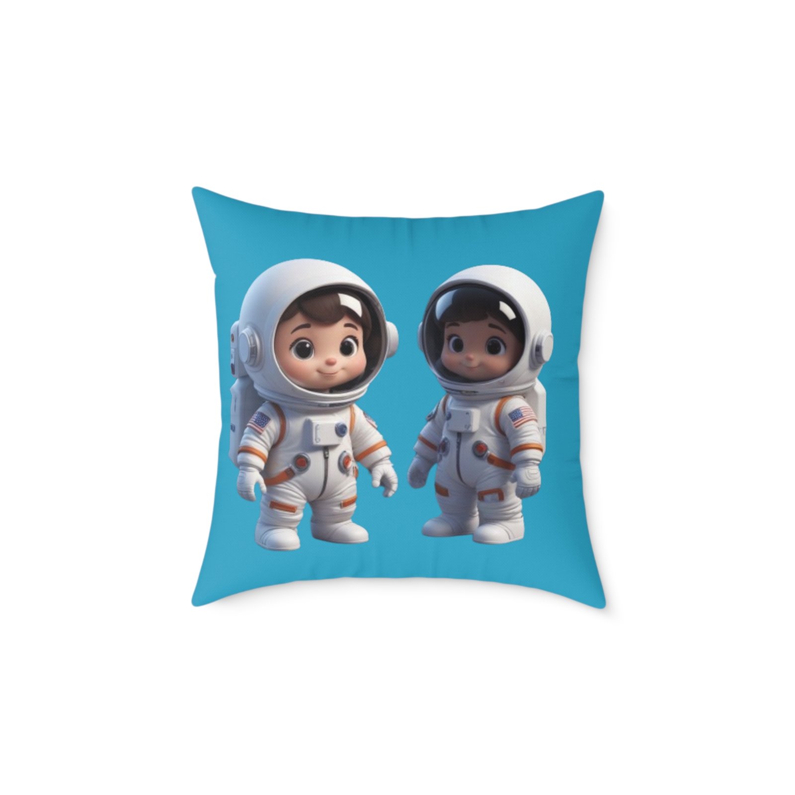 Astronauts Square Poly Canvas Pillow - Image 9