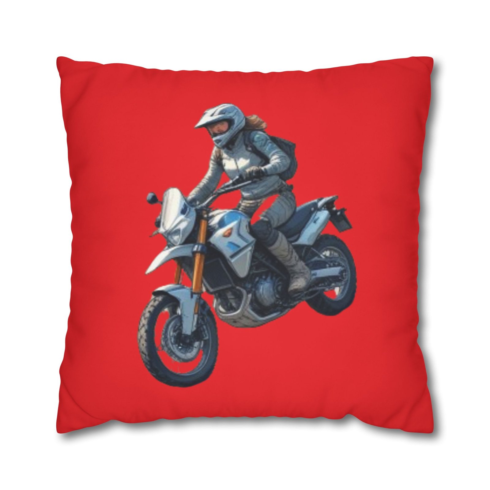 Scrambling Bikes Square Poly Canvas Pillowcase - Image 17