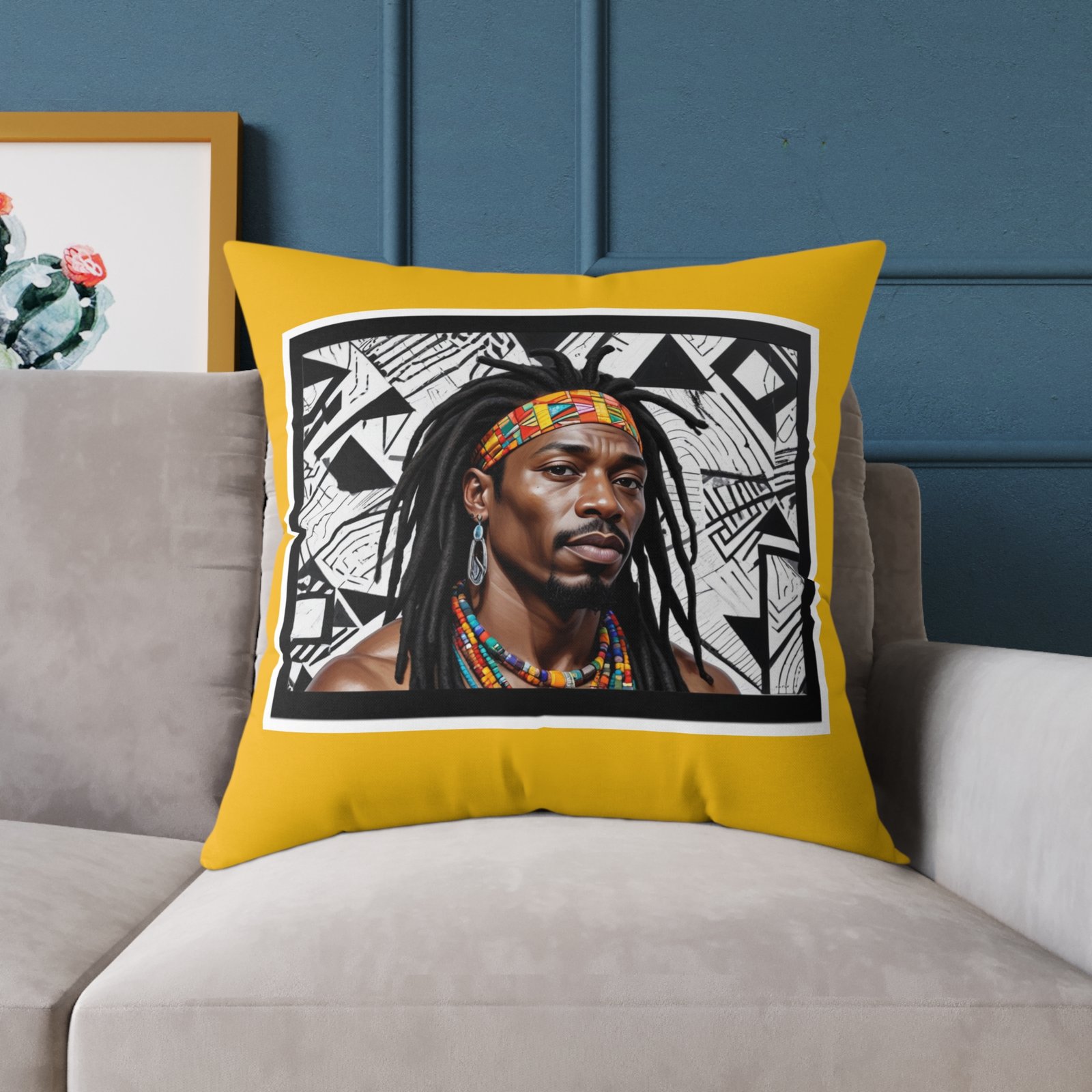 Rastafarian Square Poly Canvas Pillow - Image 19