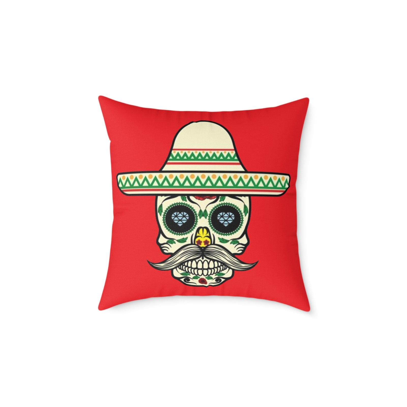 Mexican Tattoo Square Poly Canvas Pillow - Image 9