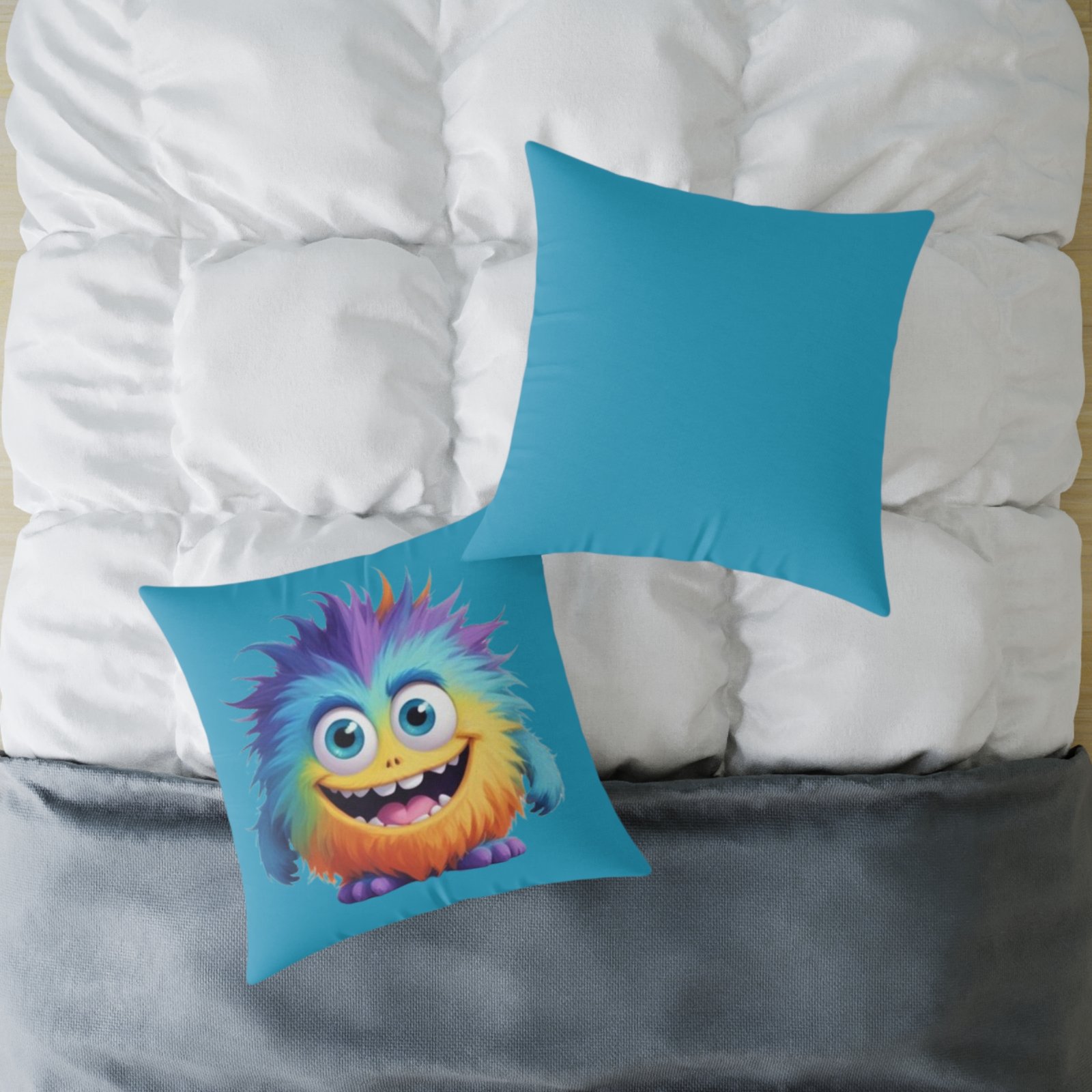 Funny Monster Square Poly Canvas Pillow - Image 16