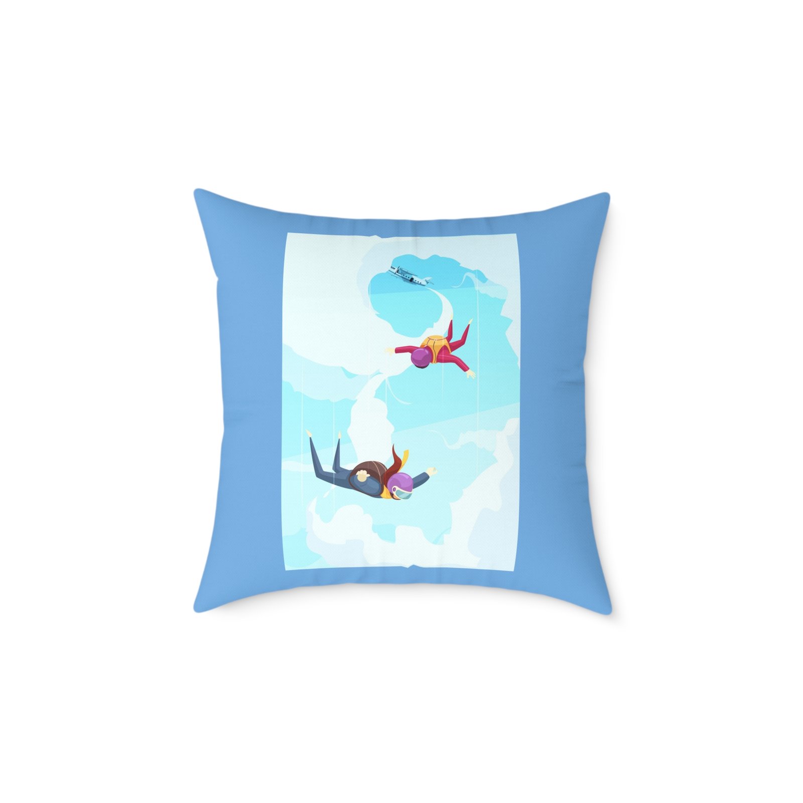 Parachuters Square Poly Canvas Pillow - Image 9