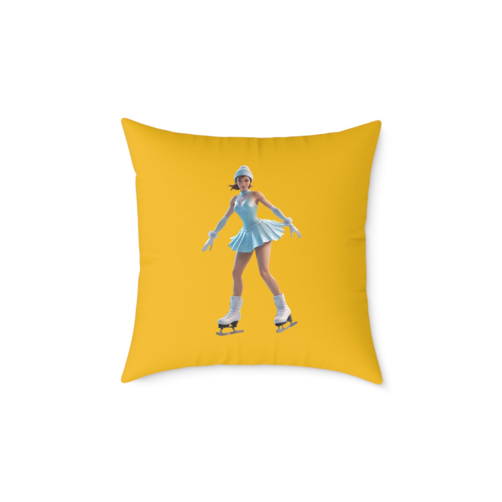 Ice Skating Square Poly Canvas Pillow - Image 9