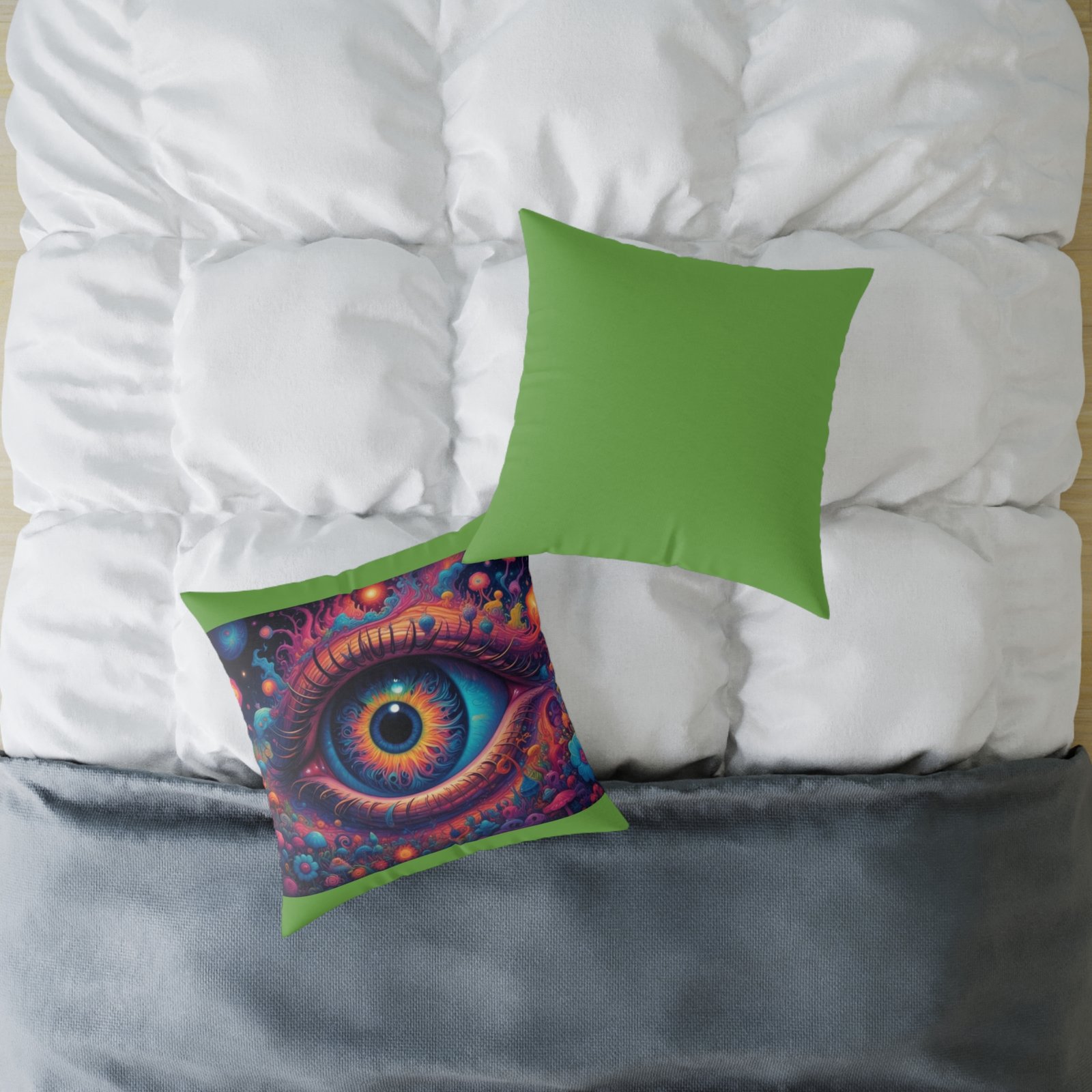 Psychadelic Square Poly Canvas Pillow - Image 12