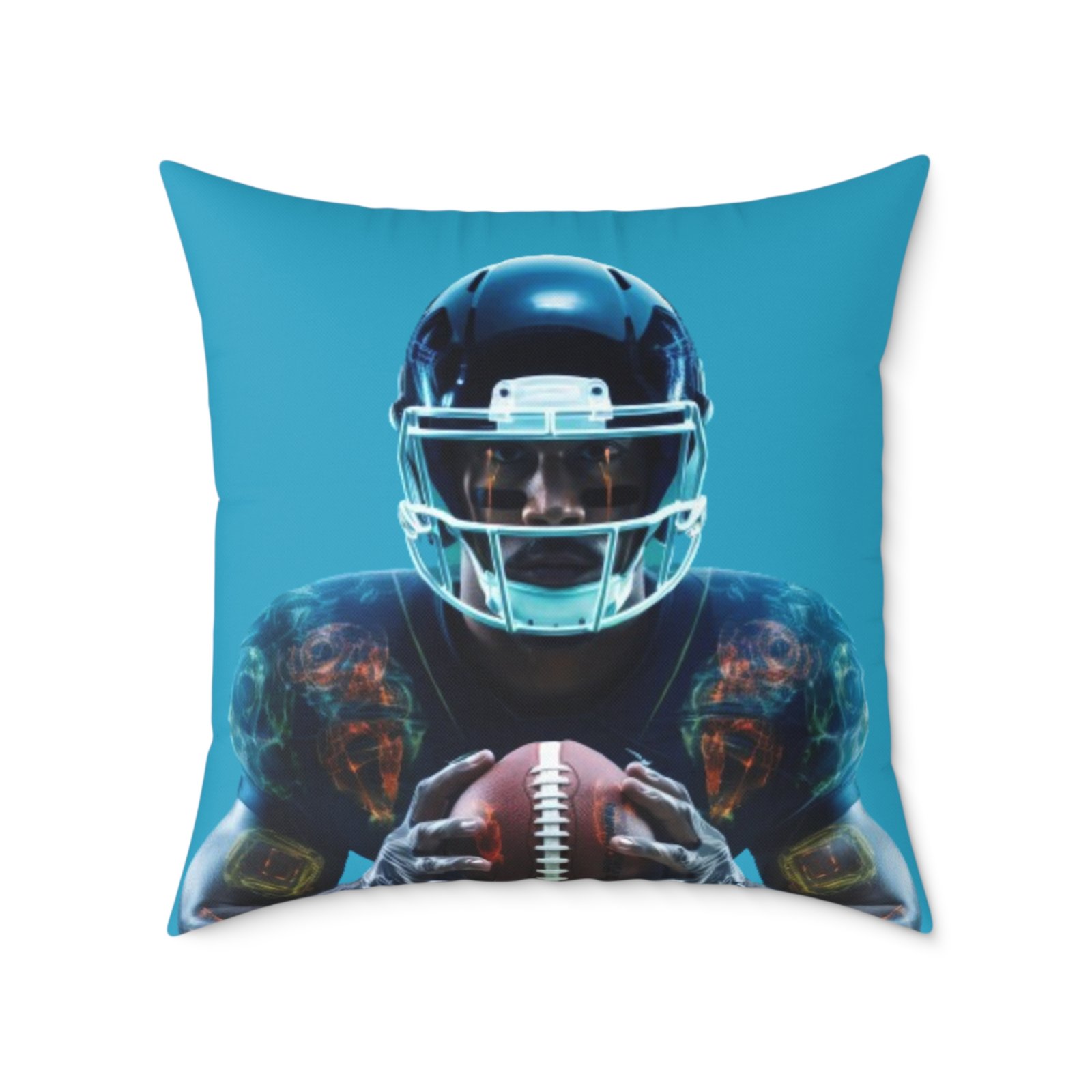 American Football Square Poly Canvas Pillow - Image 17