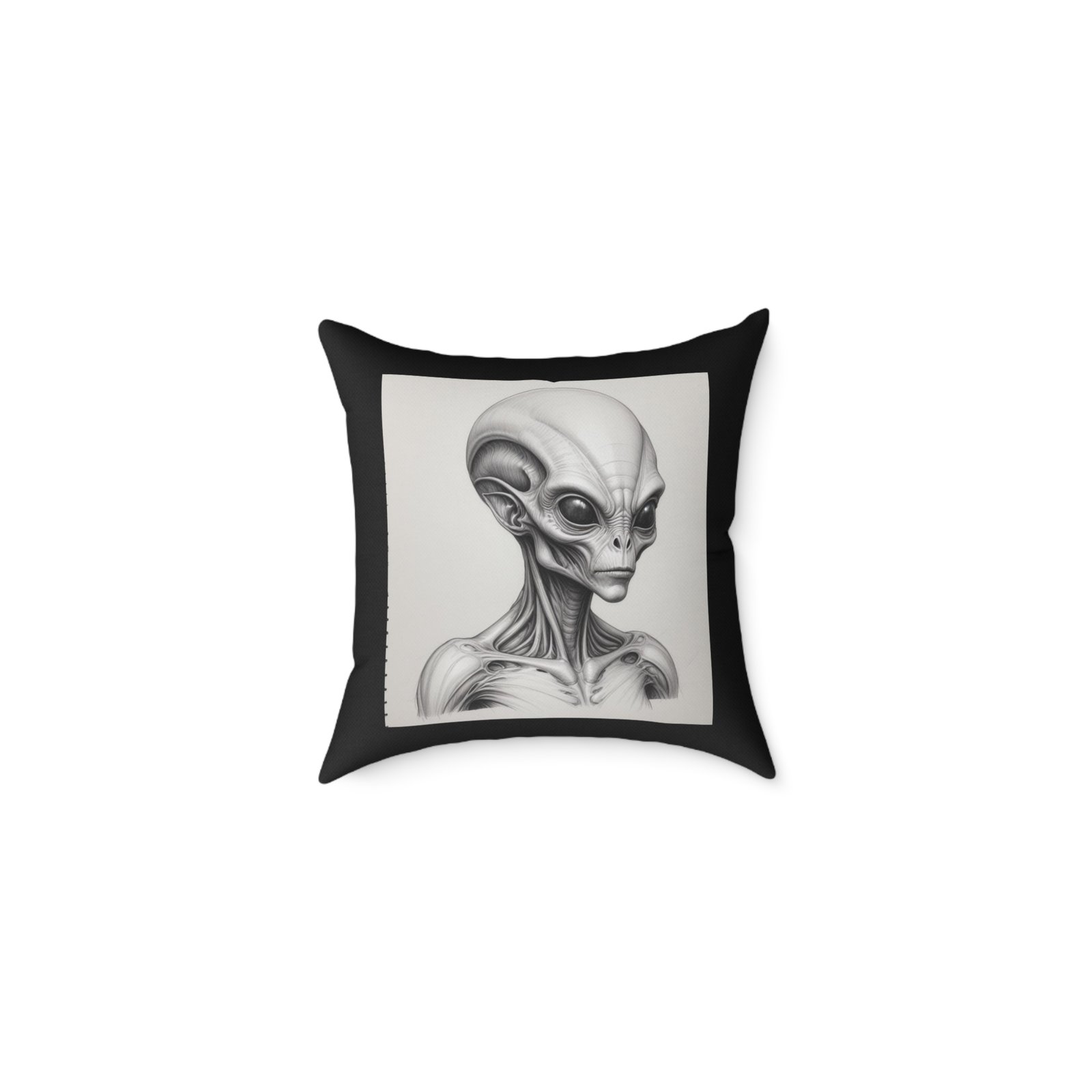 Alien Square Poly Canvas Pillow