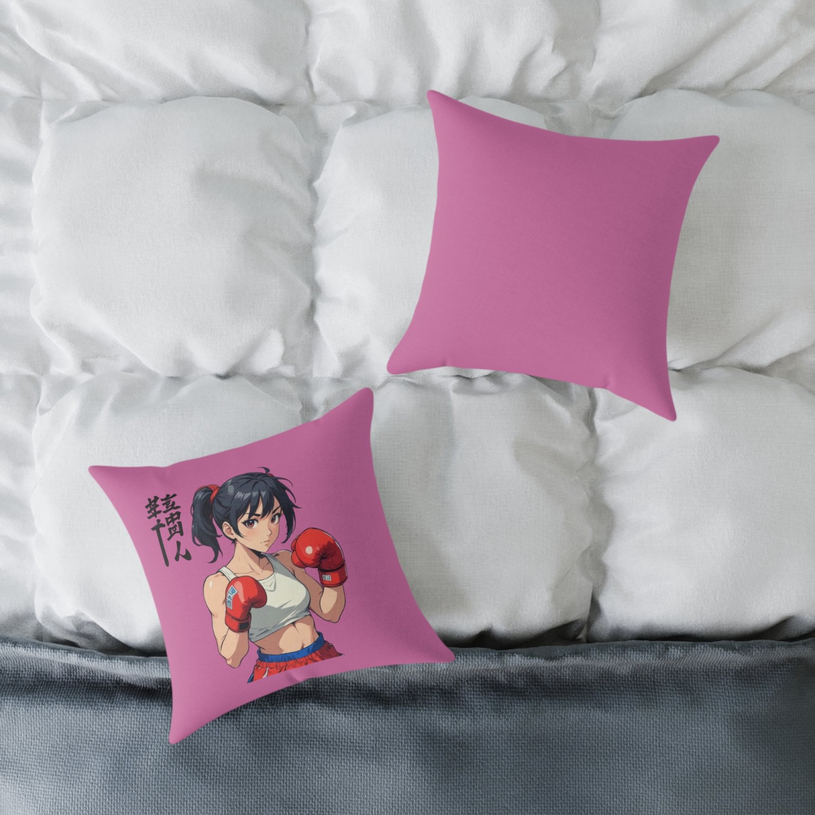 Boxing Square Poly Canvas Pillow - Image 4