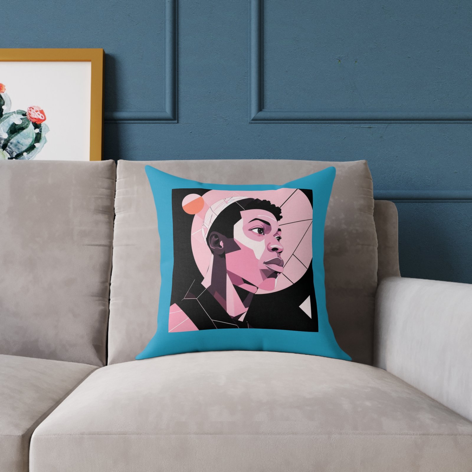 Abstract Square Poly Canvas Pillow - Image 3