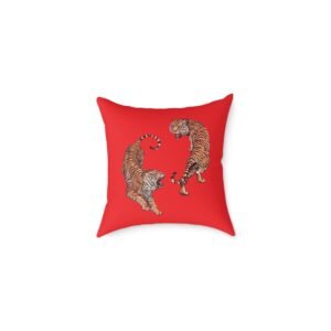 Tiger Poly Canvas Pillow