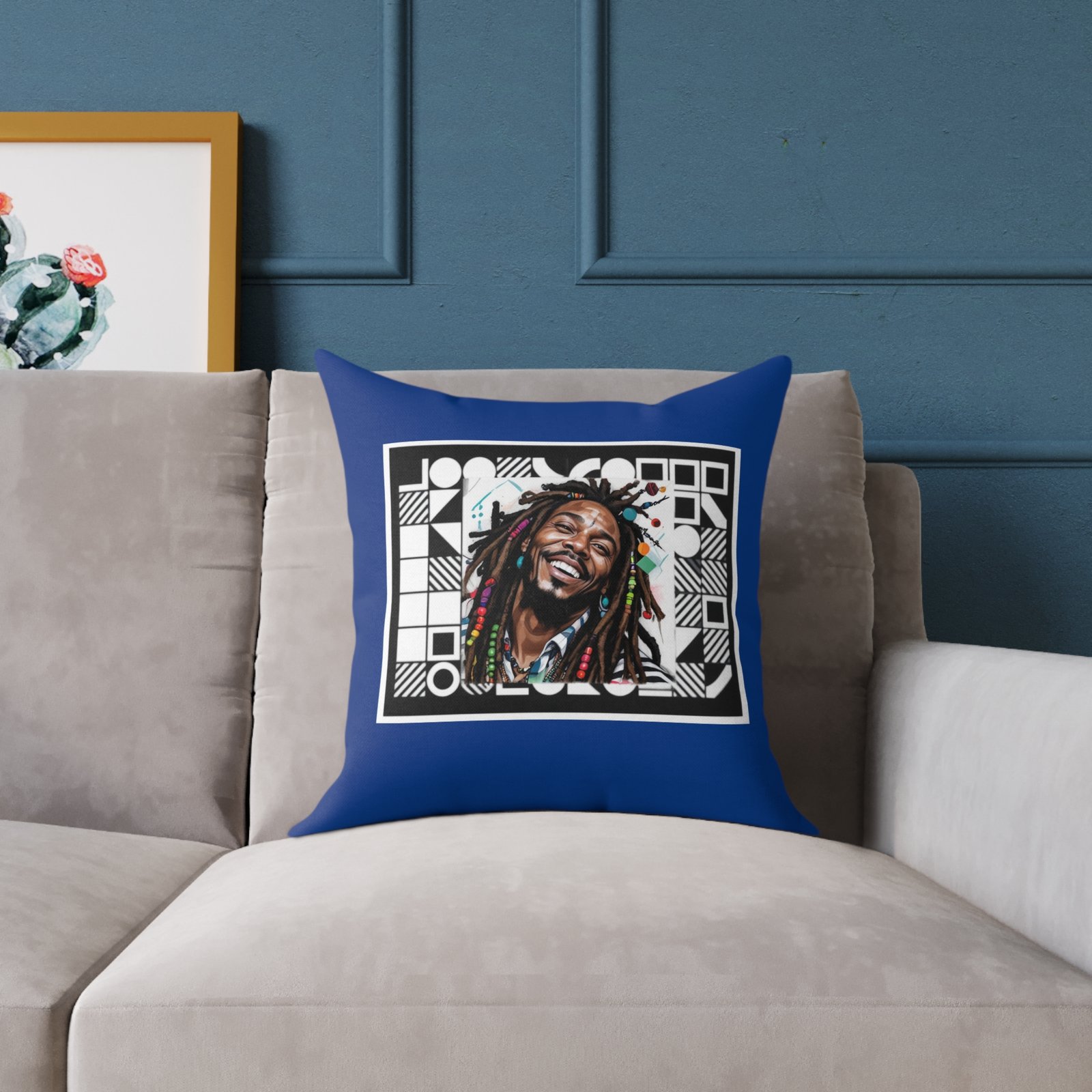Rastafarian Square Poly Canvas Pillow - Image 7