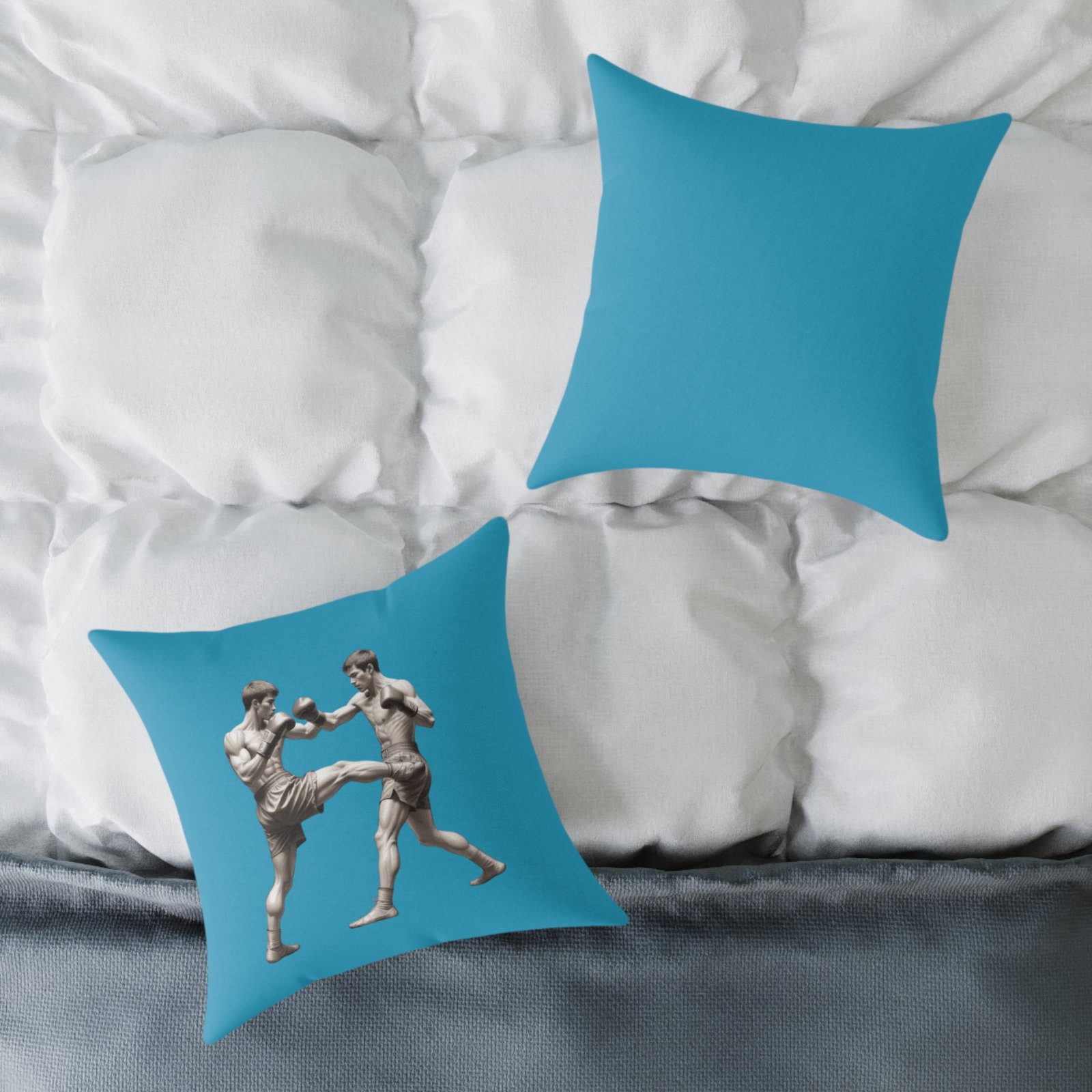 Kickboxing Square Poly Canvas Pillow - Image 8