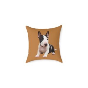 English Bull Terrier Square Poly Canvas Pillow