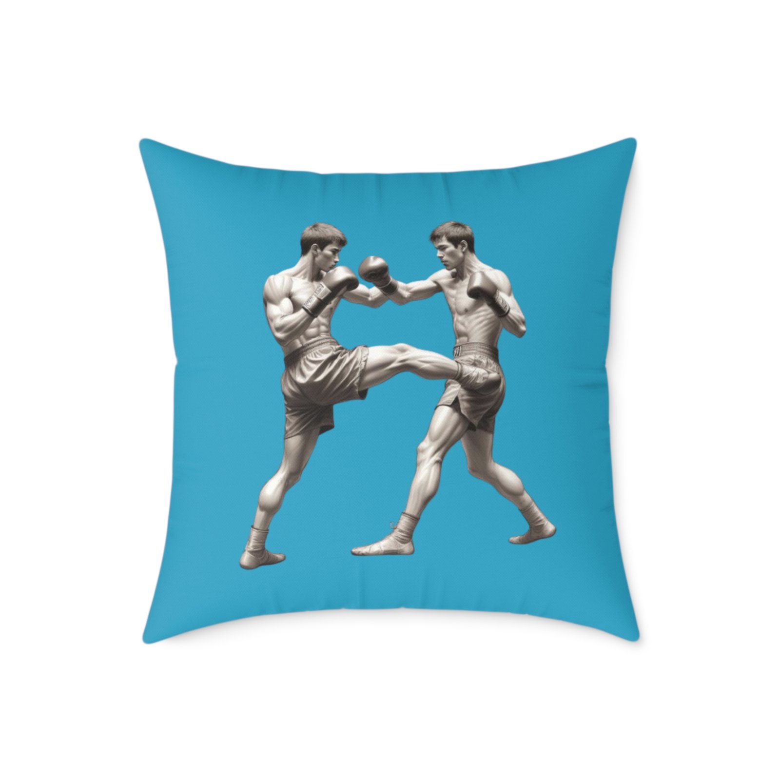 Kickboxing Square Poly Canvas Pillow - Image 13