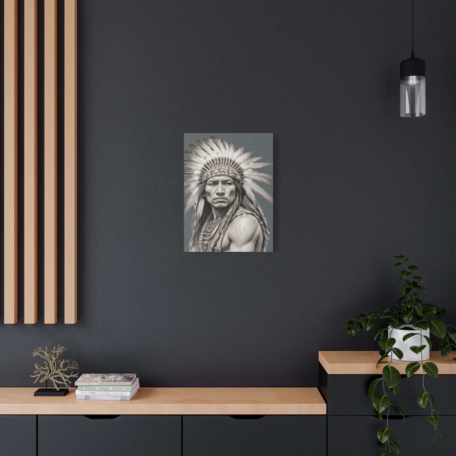 Apache Satin Canvas, Stretched - Image 12