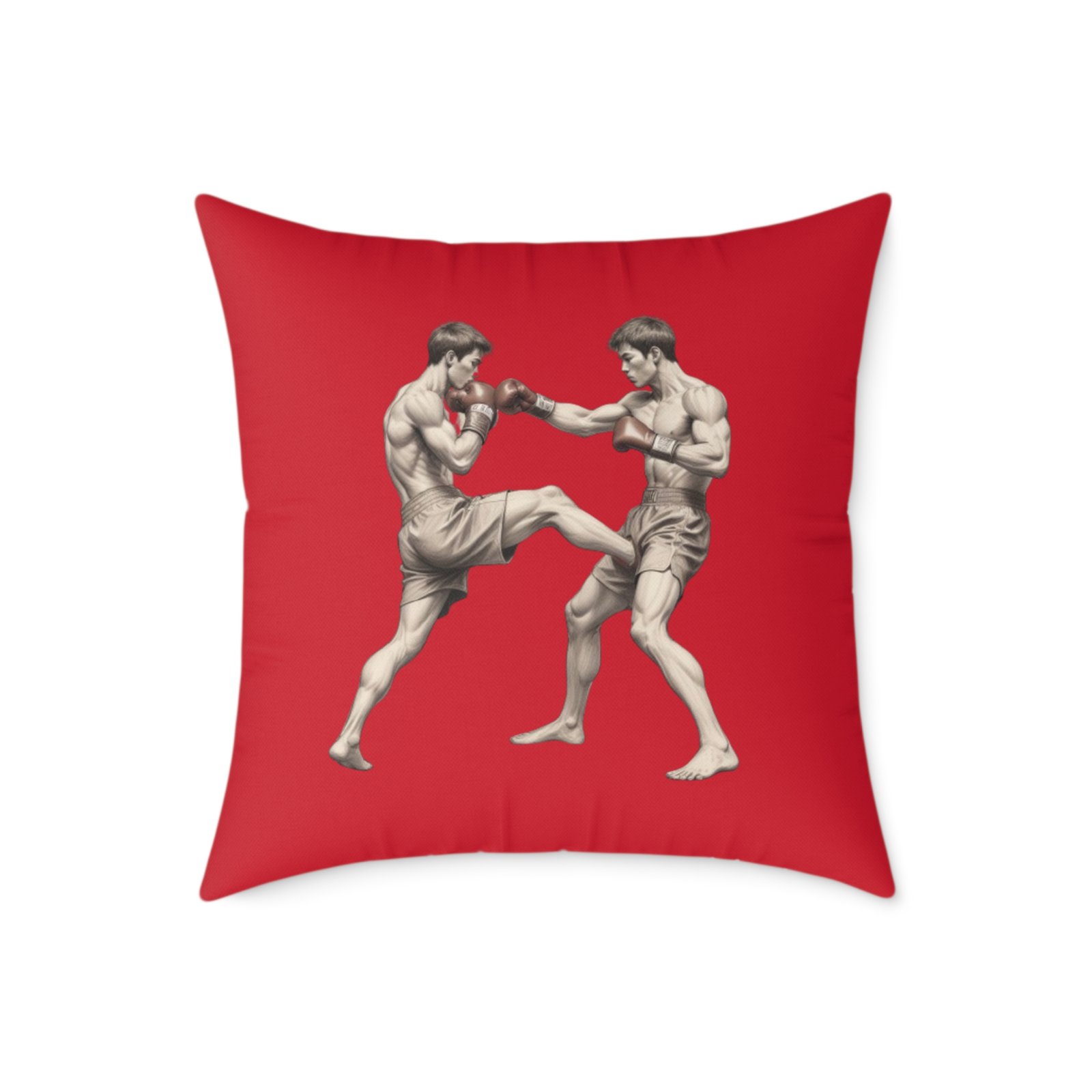 Kickboxing Square Poly Canvas Pillow - Image 13