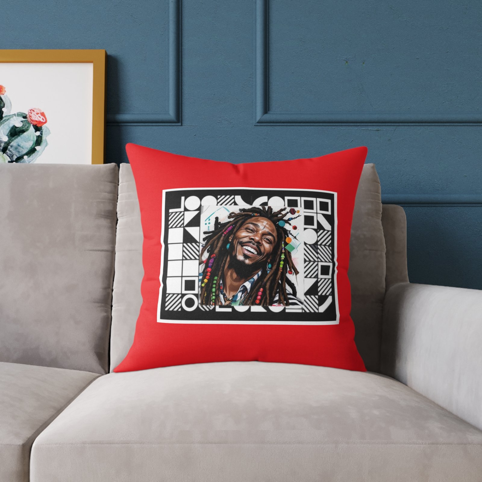 Rastafarian Square Poly Canvas Pillow - Image 11