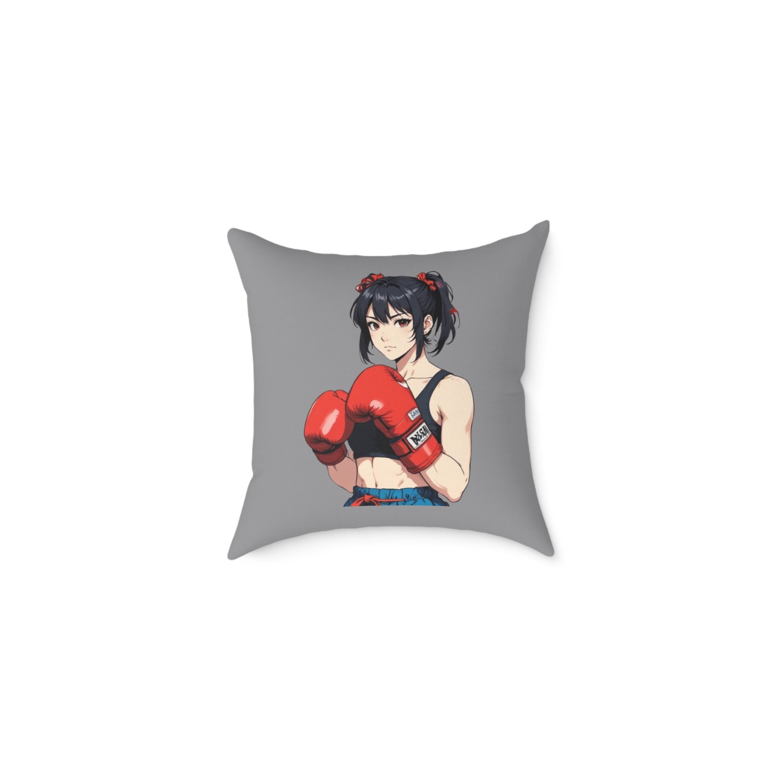 Boxing Square Poly Canvas Pillow