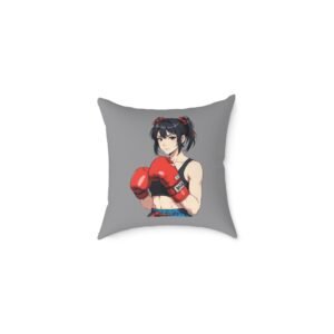 Boxing Square Poly Canvas Pillow