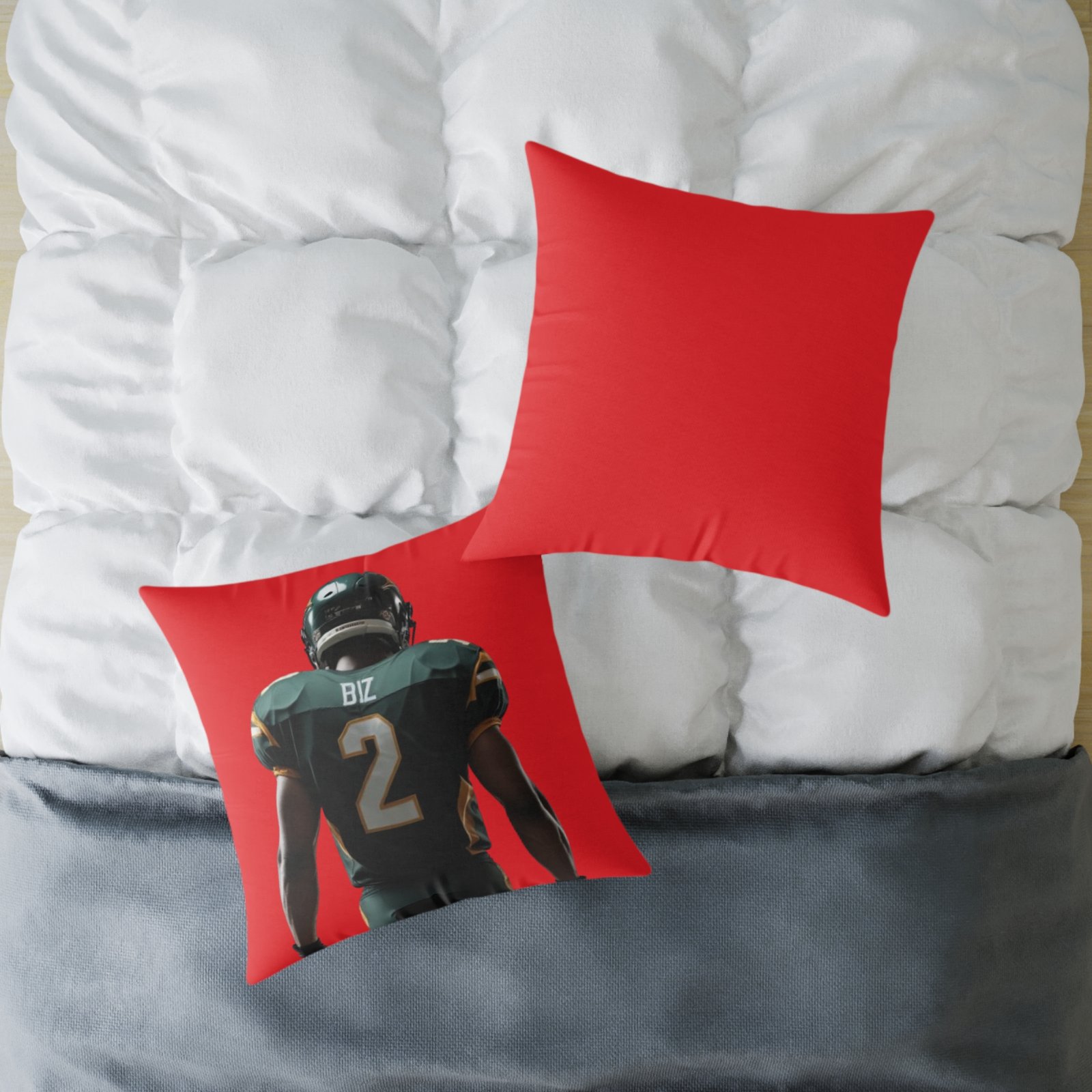 American Football Square Poly Canvas Pillow - Image 16