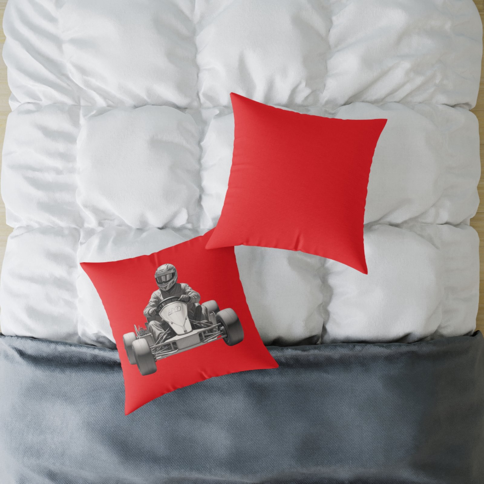 Go Karting Square Poly Canvas Pillow - Image 12
