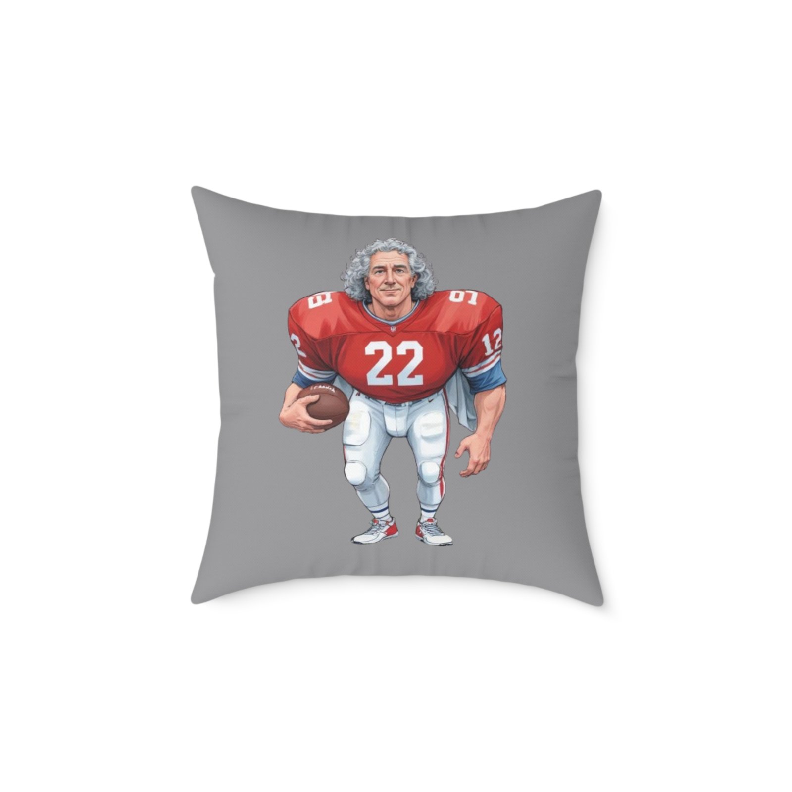 American Football Square Poly Canvas Pillow - Image 9
